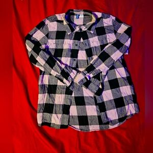 Divided H&M long-sleeved pink flannel